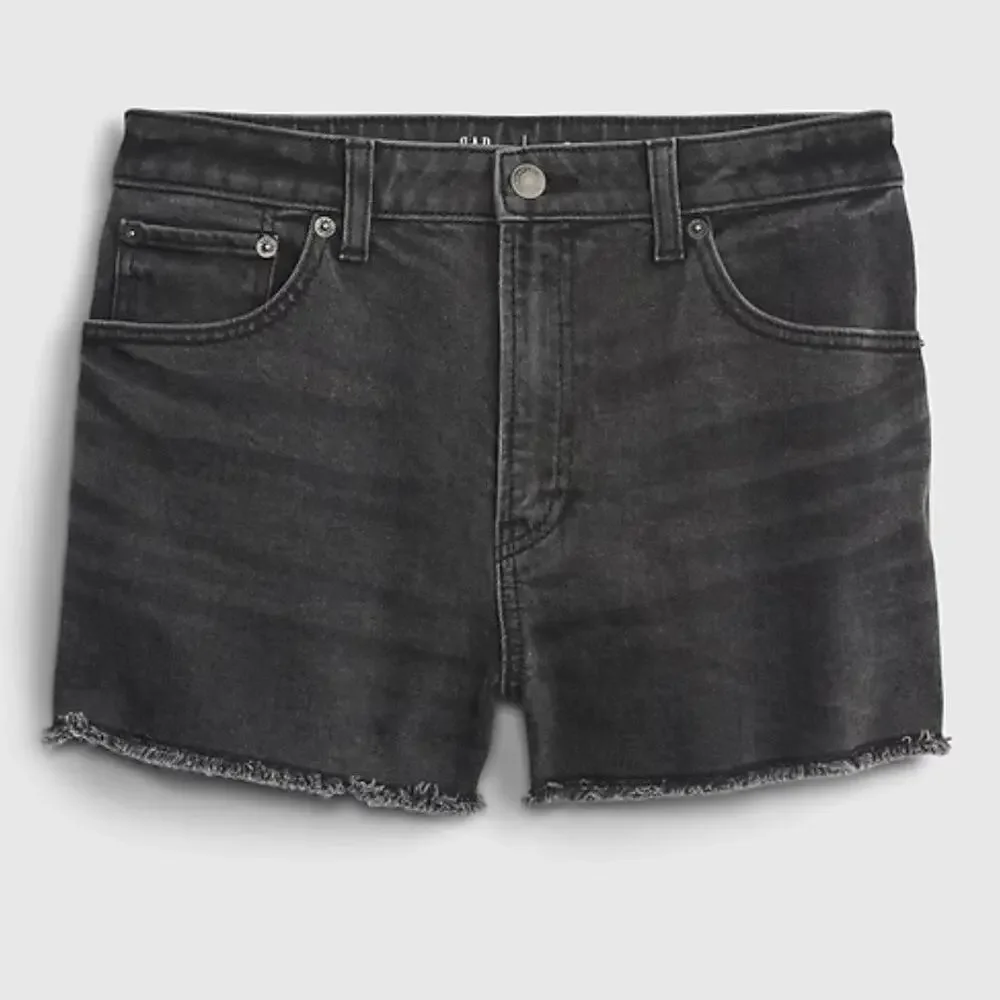 Gap Teen Sky High Denim Shorts in Black Wash size 10